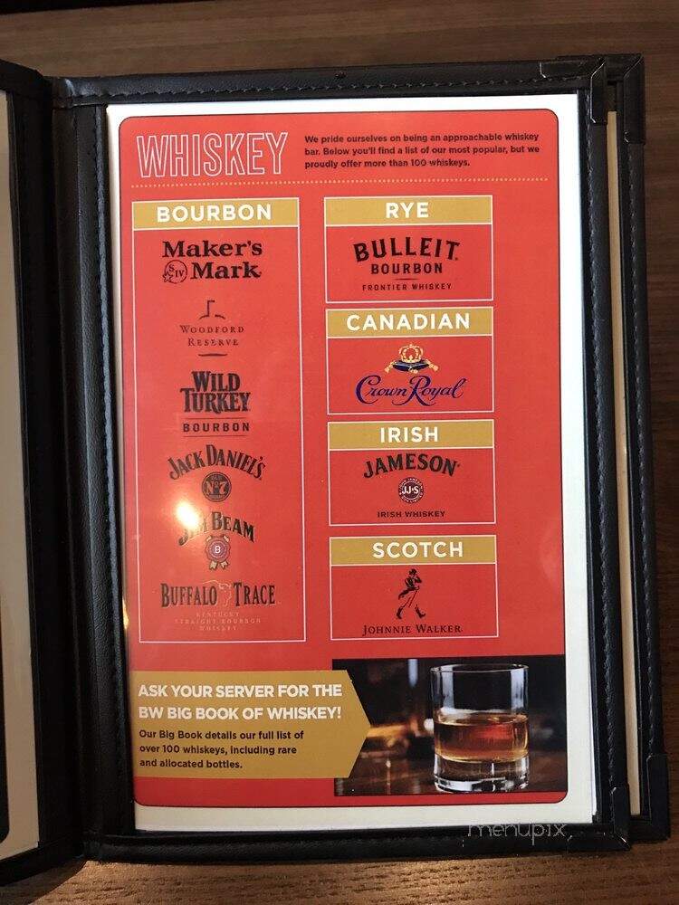 Big Whiskey's American Restaurant & Bar - Bentonville, AR menu_pic
