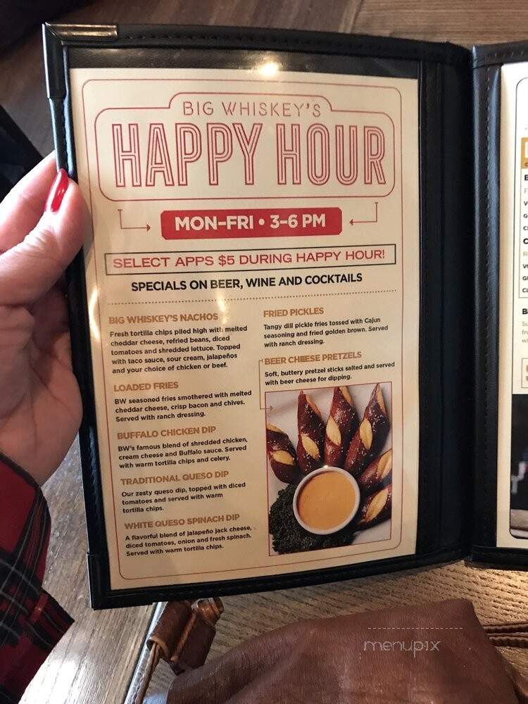 Big Whiskey's American Restaurant & Bar - Bentonville, AR menu_pic