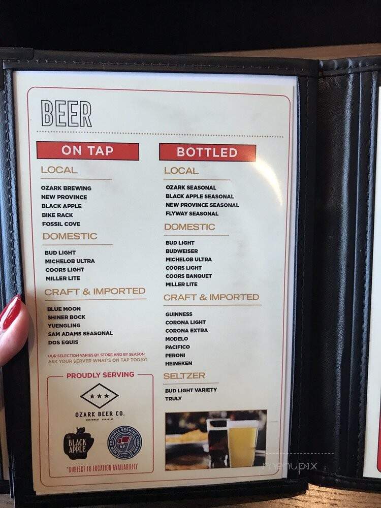 Big Whiskey's American Restaurant & Bar - Bentonville, AR menu_pic