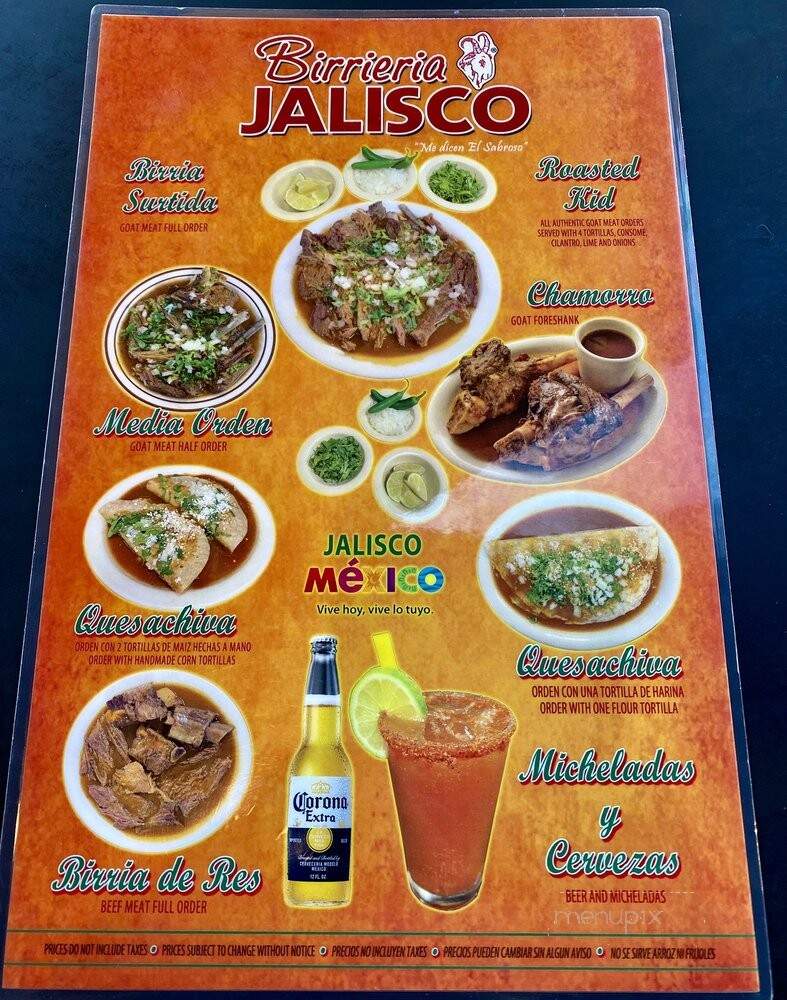 Birrieria Jalisco - Pico Rivera, CA menu_pic