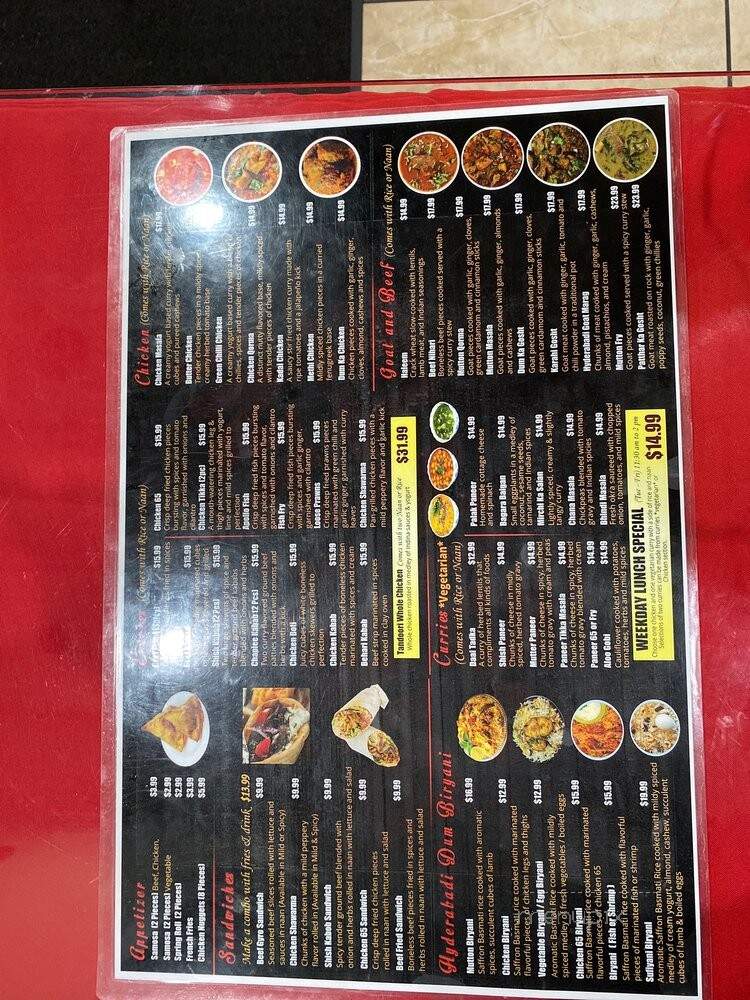 Biryani Pointe - Gurnee, IL menu_pic