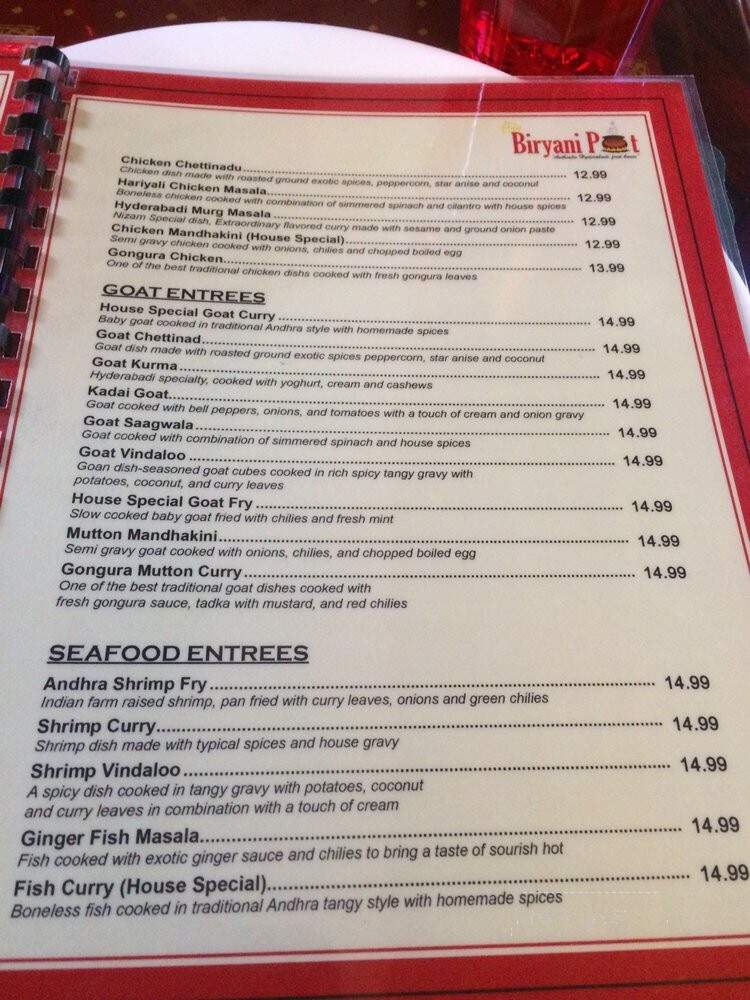 Biryani Pot - Framingham, MA menu_pic
