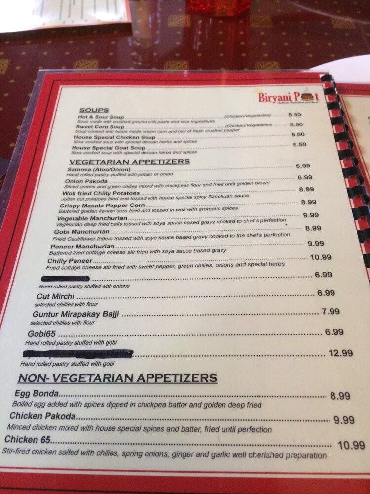 Biryani Pot - Framingham, MA menu_pic