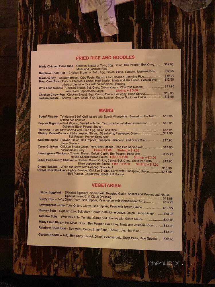 Bistro Mon Cheri - Pasadena, CA menu_pic