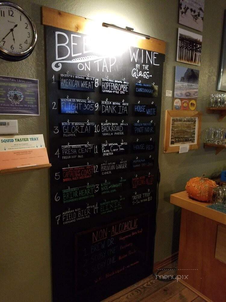 Black Squid Beerhouse - Lincoln City, OR menu_pic