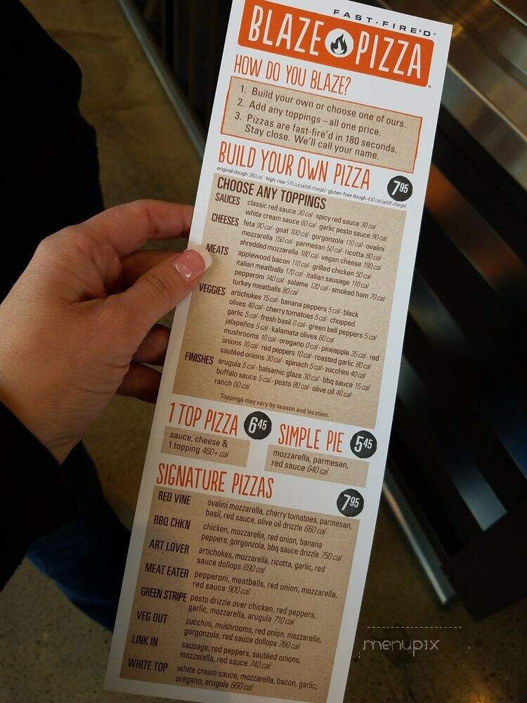 Blaze Fast-Fire'd Pizza - Albuquerque, NM menu_pic
