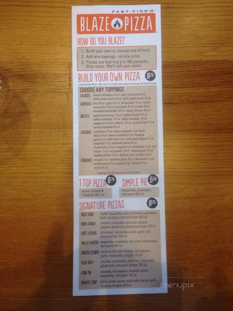 Blaze Fast-Fire'd Pizza - Lexington, KY menu_pic