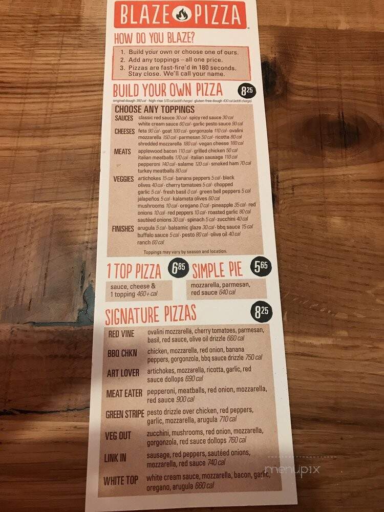 Blaze Fast-Fire'd Pizza - Paso Robles, CA menu_pic