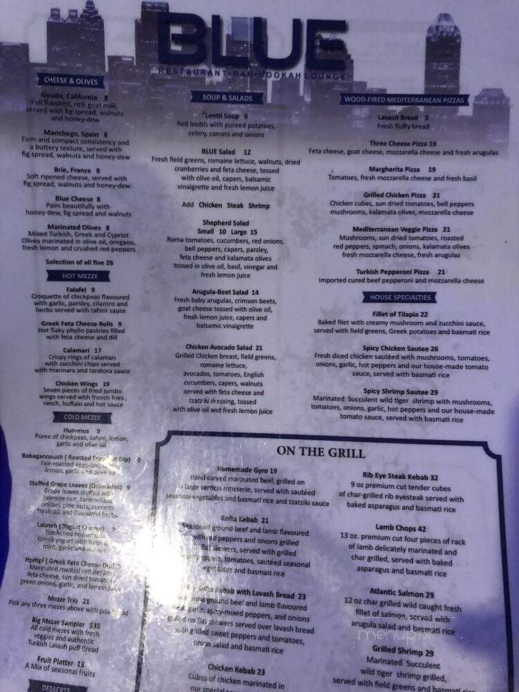 Blue - Atlanta, GA menu_pic