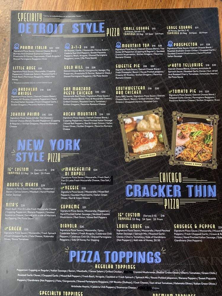 Blue Pan Pizza - Denver, CO menu_pic