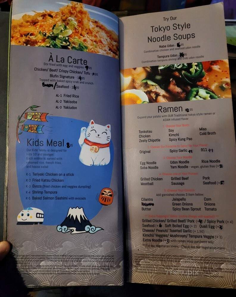 Blufin Sushi & Izakaya - Fresno, CA menu_pic