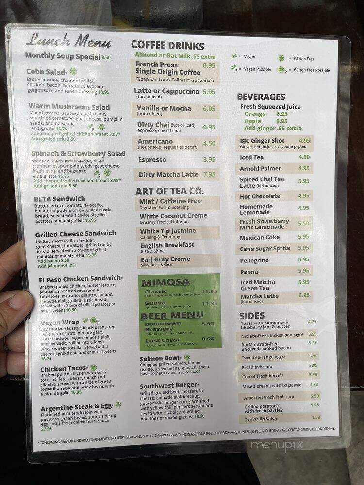 Blu Jam Cafe - Los Angeles, CA menu_pic