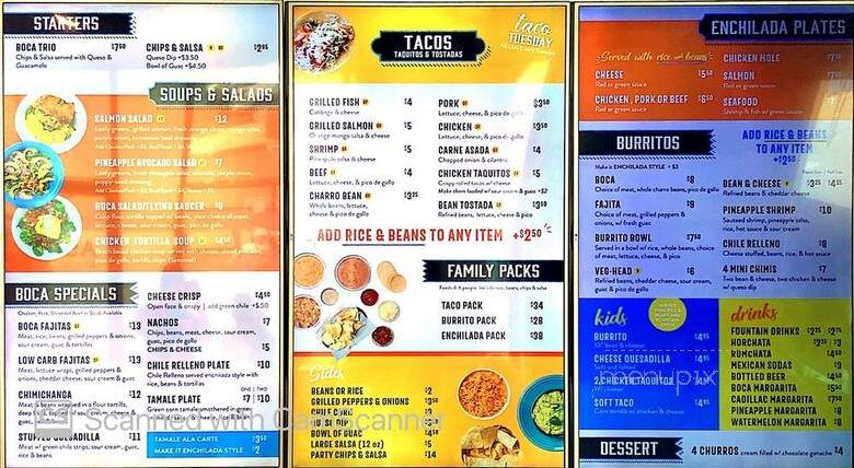 Boca Taqueria - Gilbert, AZ menu_pic