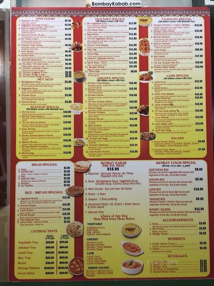 Bombay Kabab - Brooklyn, NY menu_pic