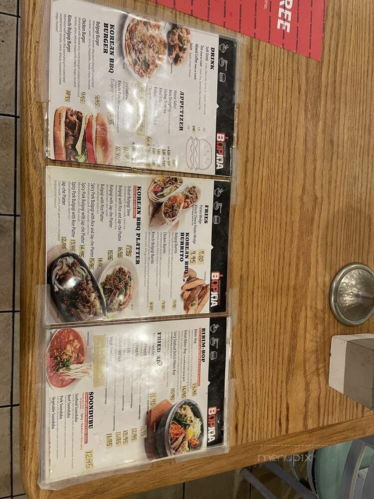 Bop Joa - Sachse, TX menu_pic