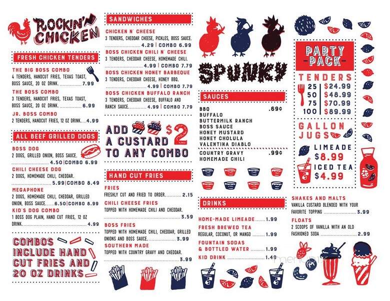 Boss Chicken and Custard - El Paso, TX menu_pic