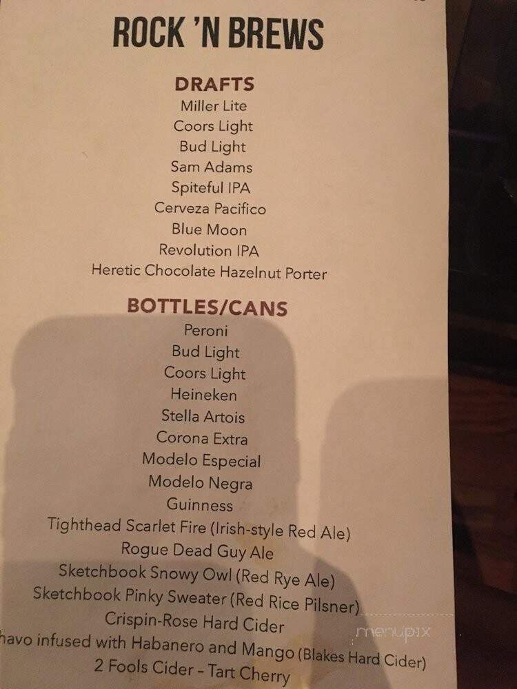 Bourbon 'N Brass - Evanston, IL menu_pic