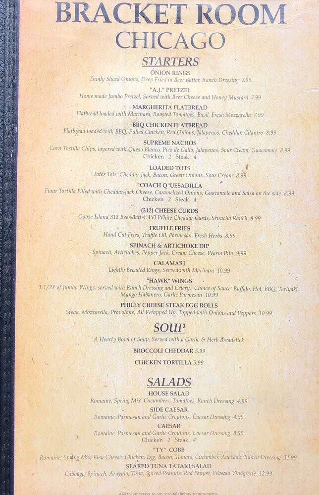 Bracket Room - Chicago, IL menu_pic