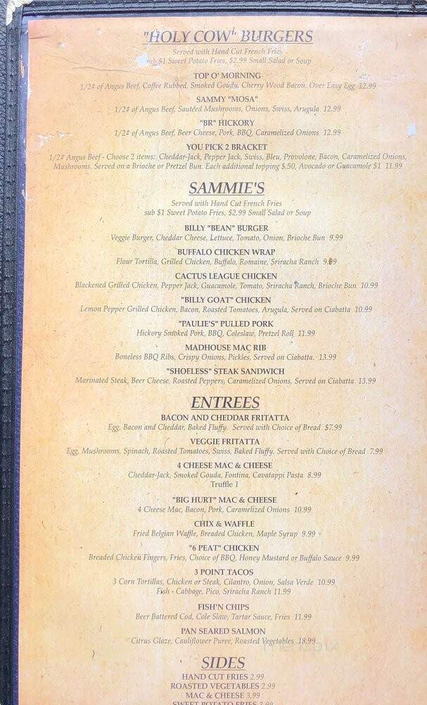 Bracket Room - Chicago, IL menu_pic