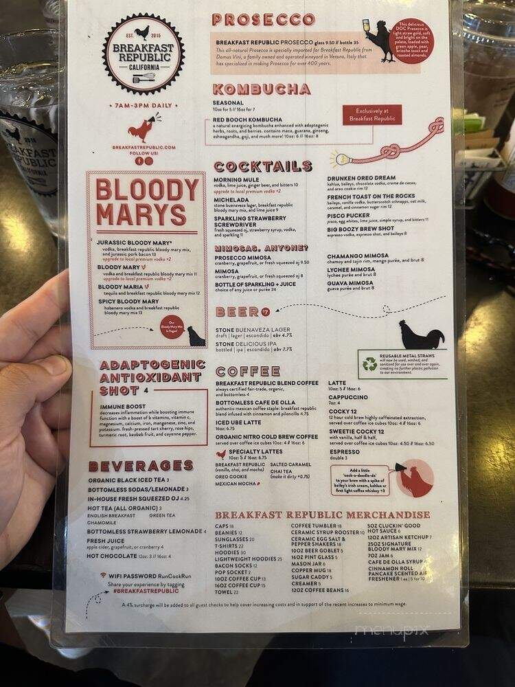 Breakfast Republic - San Diego, CA menu_pic