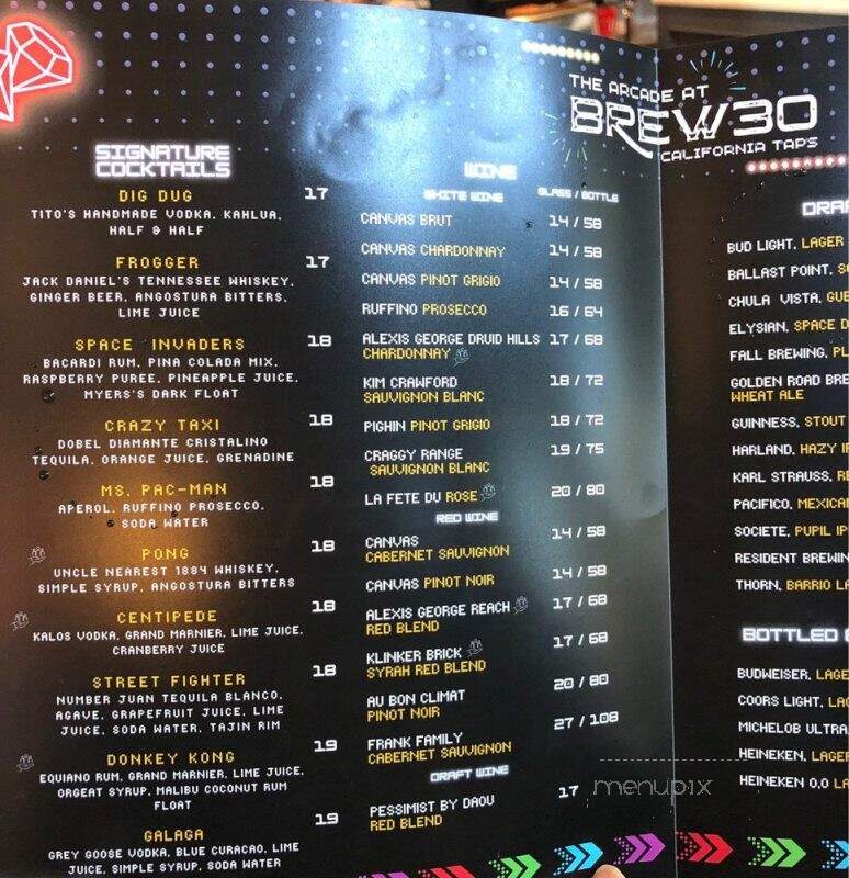Brew30 California Taps - San Diego, CA menu_pic