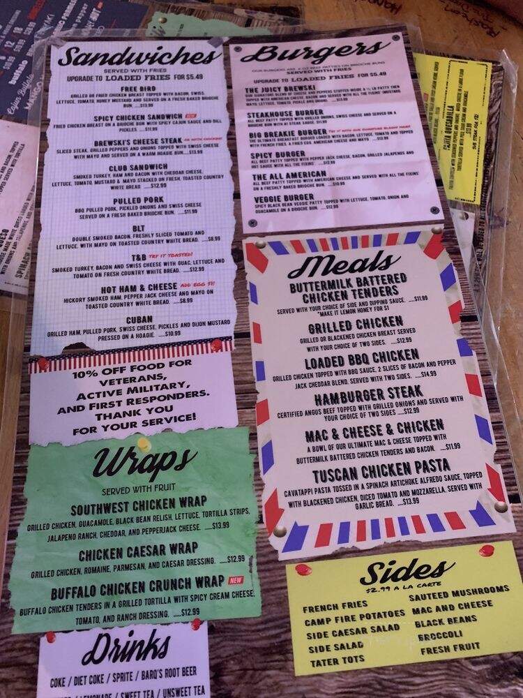 Brewski's Pub & Grub - Little Rock, AR menu_pic