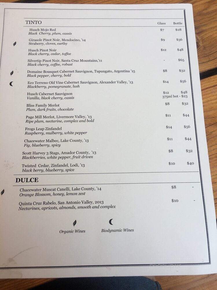 Brezo - Richmond, CA menu_pic