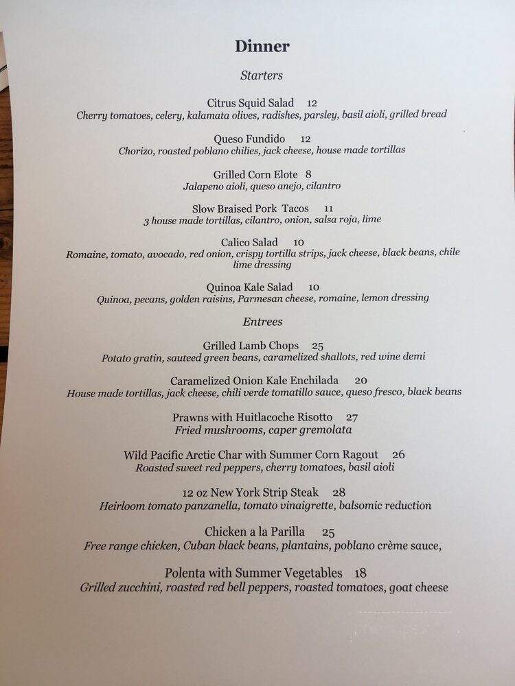 Brezo - Richmond, CA menu_pic