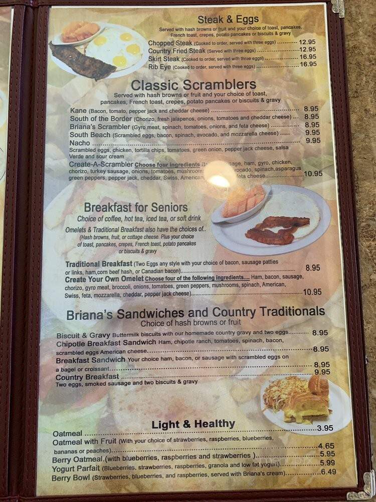 Briana's Pancake House - Batavia, IL menu_pic