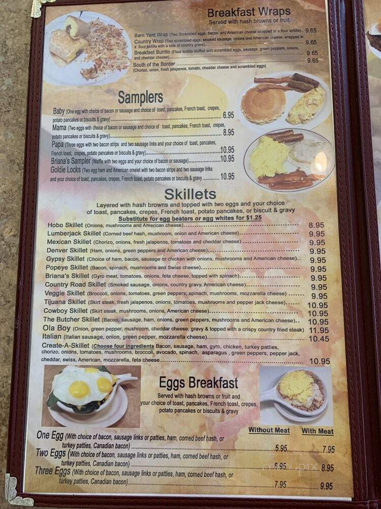Briana's Pancake House - Batavia, IL menu_pic