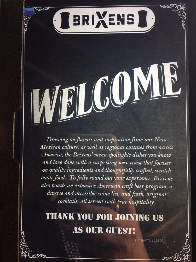 Brixens - Albuquerque, NM menu_pic