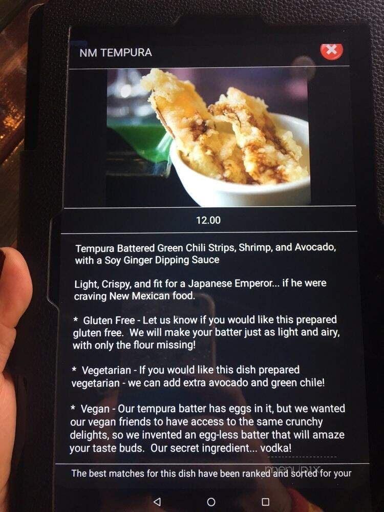 Brixens - Albuquerque, NM menu_pic