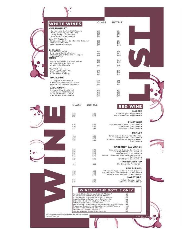 B's Wine Bar - Missouri City, TX menu_pic