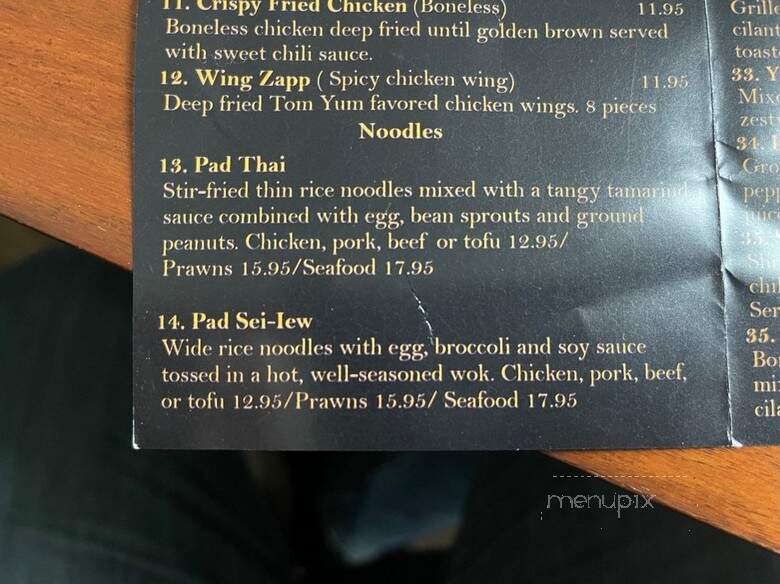 B Thai - Lynnwood, WA menu_pic