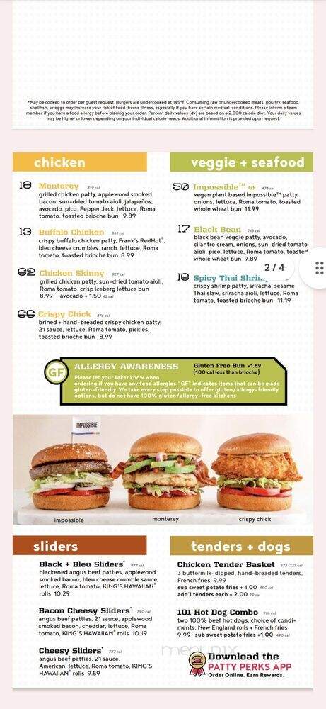 Burger 21 - Kennesaw, GA menu_pic