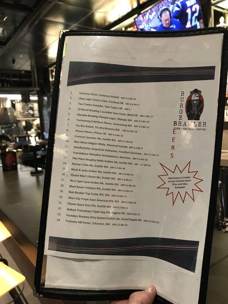Burger Brawler - Bellevue, WA menu_pic