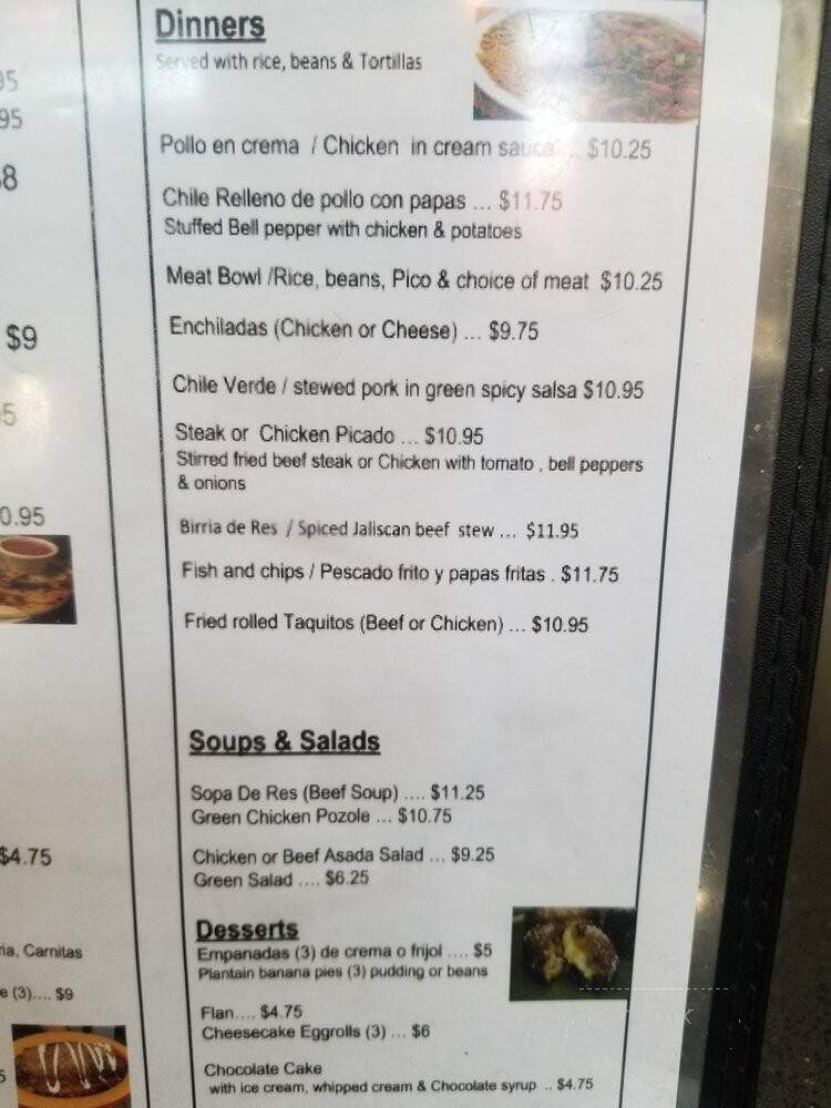 Cafe Las Pupusas Dining & Brews - San Dimas, CA menu_pic