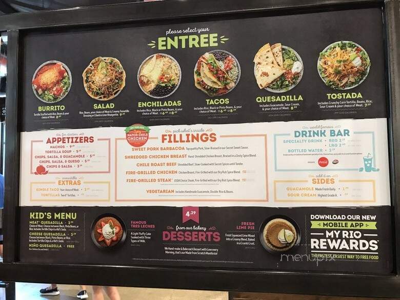 Cafe Rio - Issaquah, WA menu_pic