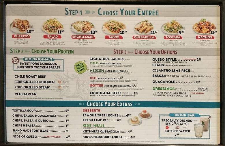 Cafe Rio - Las Vegas, NV menu_pic