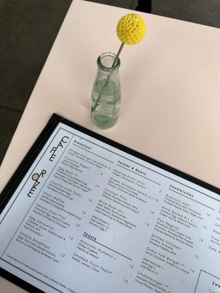 Cafe Roze - Nashville, TN menu_pic