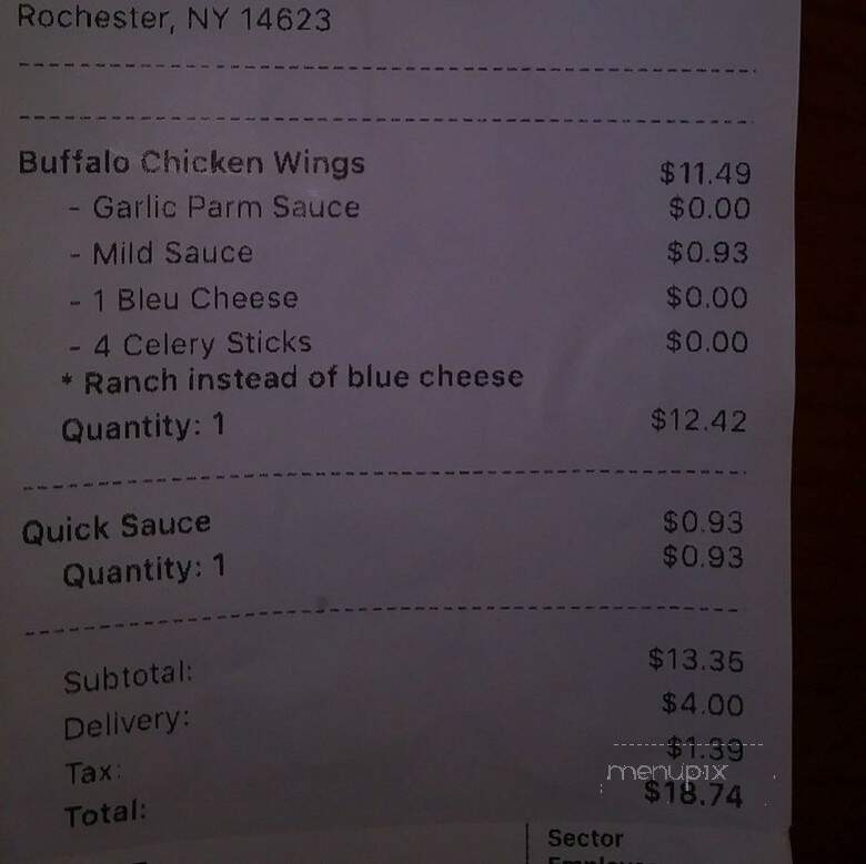 Cam's Pizzeria - Rochester, NY menu_pic