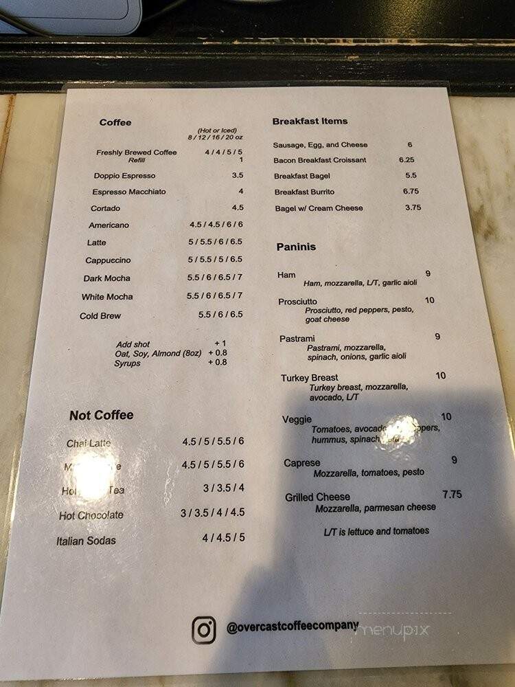Capital D Cafe - Seattle, WA menu_pic