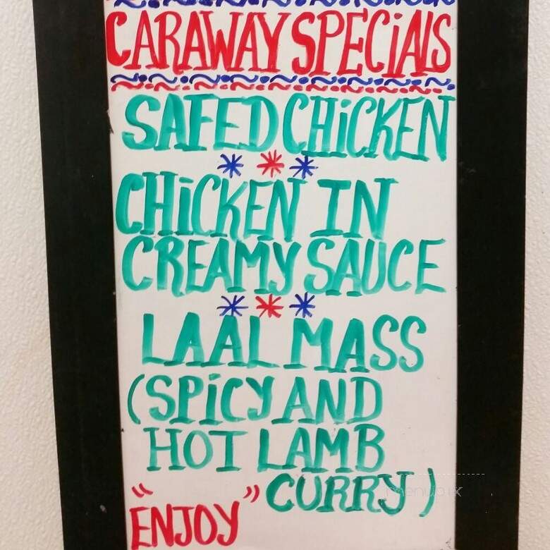Caraway Indian Cuisine - Livermore, CA menu_pic