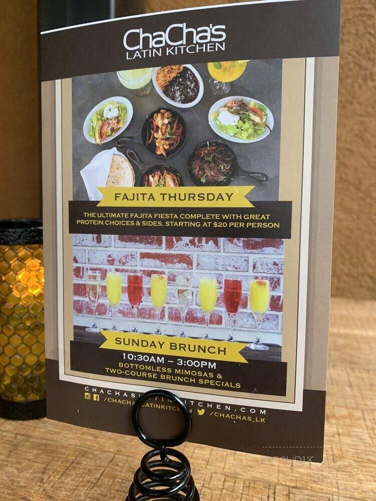 Cha Cha's Latin Kitchen - Irvine, CA menu_pic