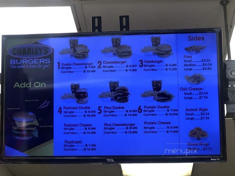 Charley's Burger - Fontana, CA menu_pic