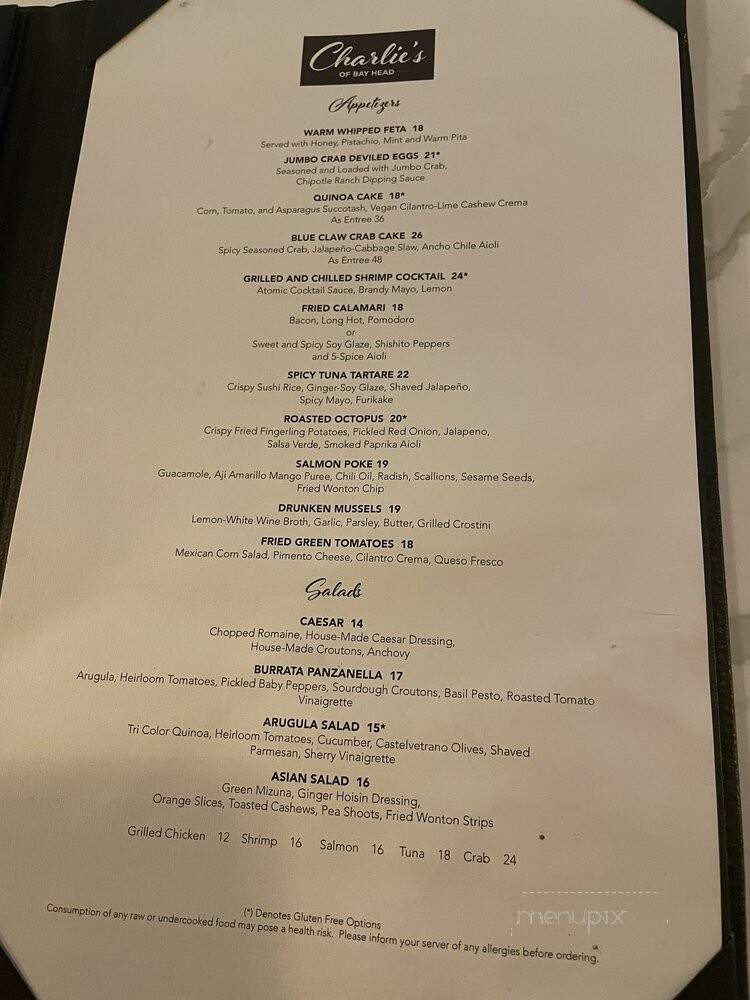 Charlie's of Bay Head - Bay Head, NJ menu_pic