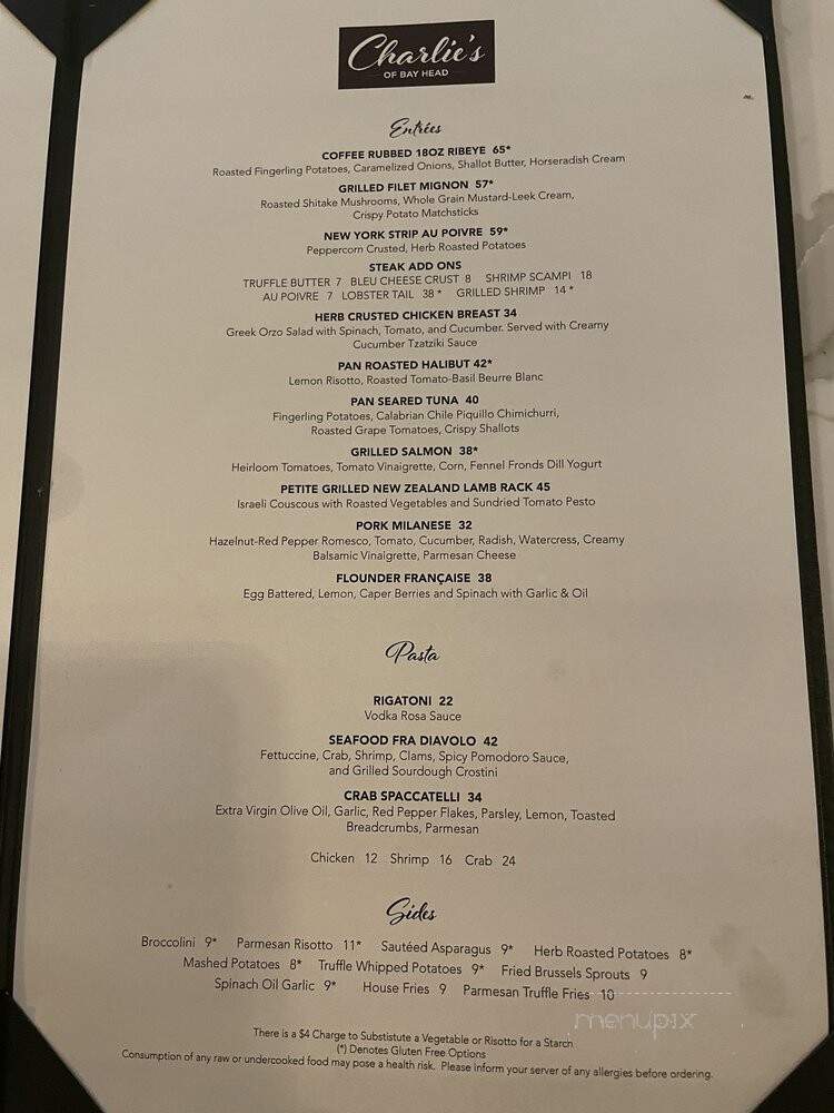 Charlie's of Bay Head - Bay Head, NJ menu_pic