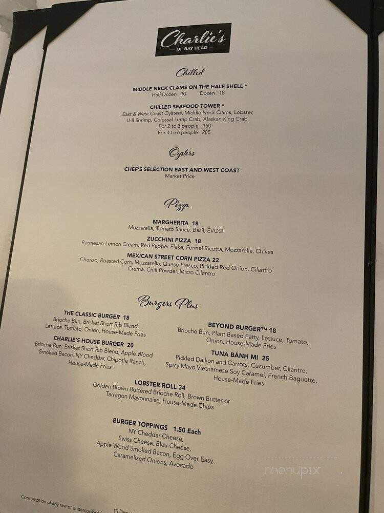 Charlie's of Bay Head - Bay Head, NJ menu_pic