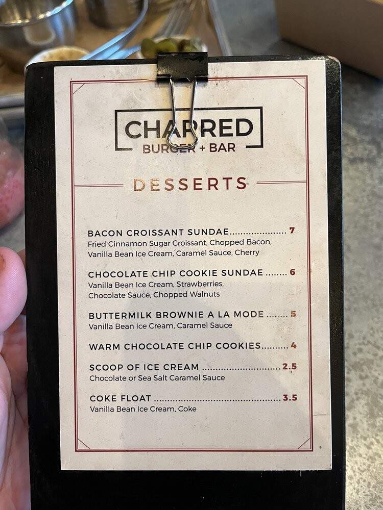 Charred Burger + Bar - Omaha, NE menu_pic