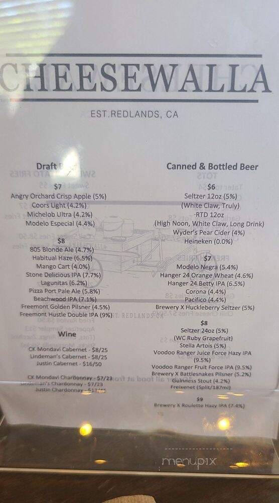 Cheesewalla - Redlands, CA menu_pic